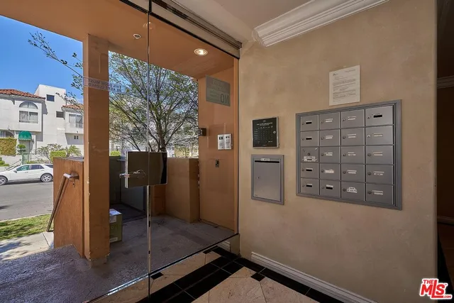 front view of a building with a street