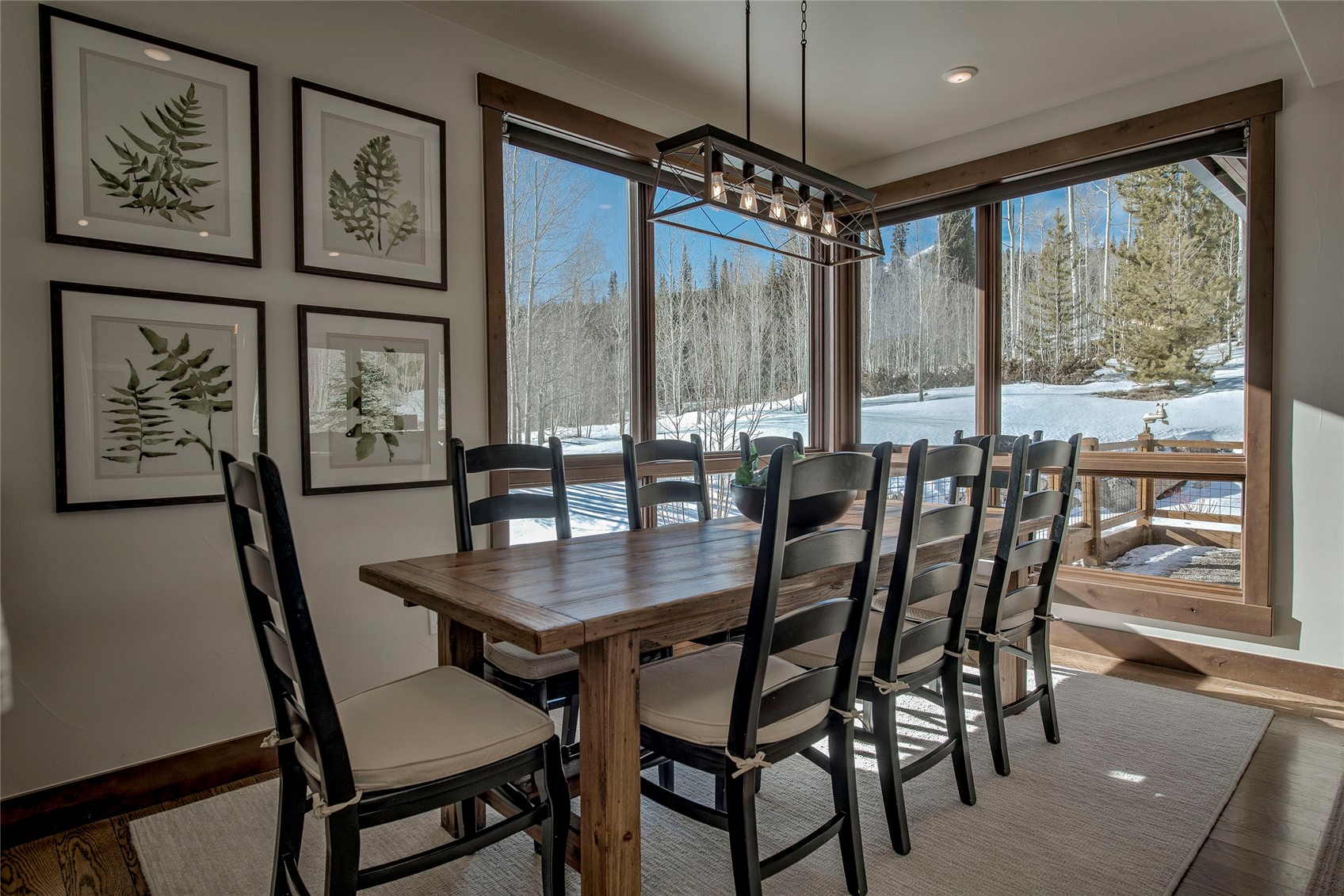 307 Maryland Creek Road Silverthorne, CO 80498 - Photo 8 of 47 Dining room featuring large windows and mountain view