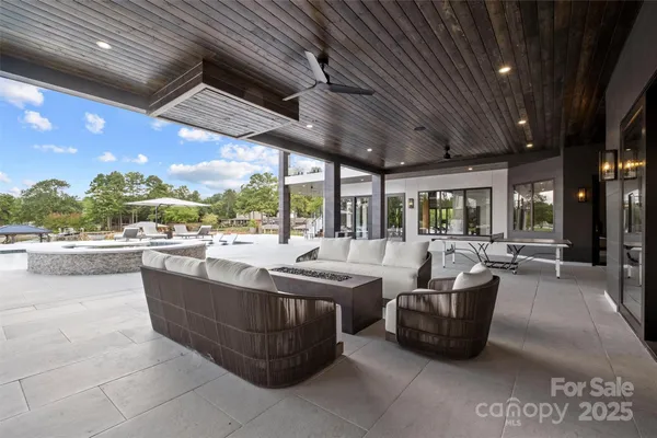 a view of a golf course with a lake