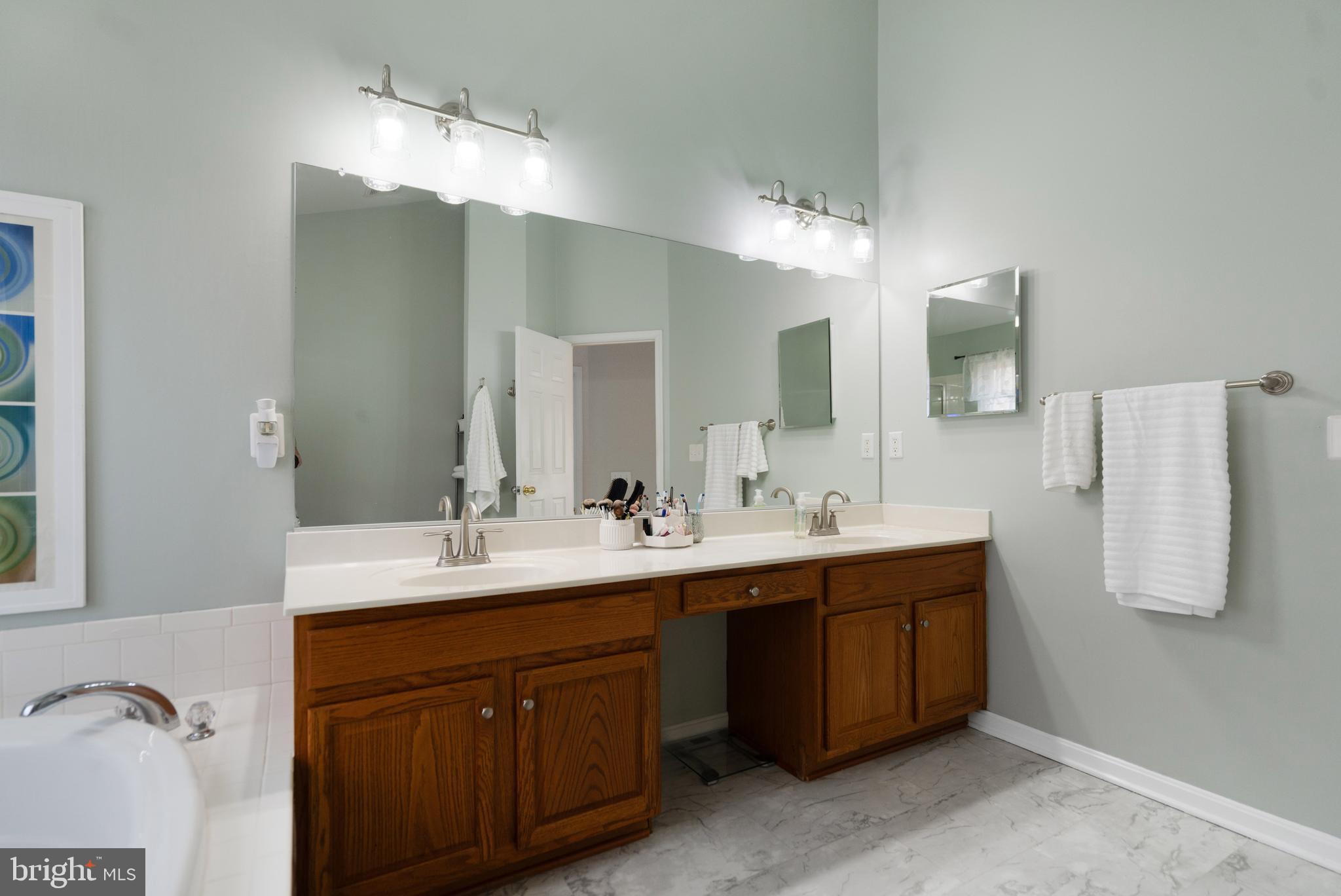 471 Blossom Tree Road Culpeper, VA 22701 - Photo 16 of 26 a bathroom with a double vanity sink and mirror