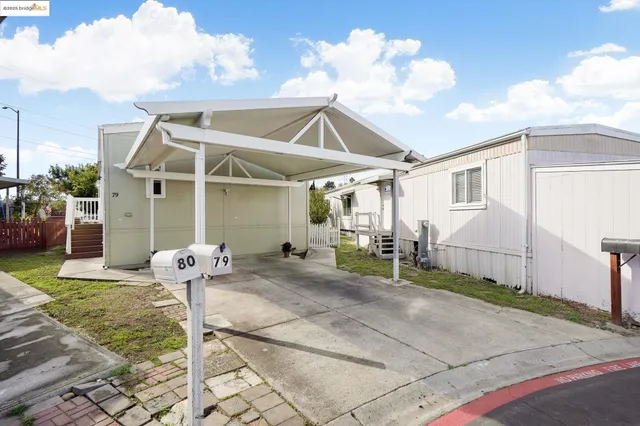 a front view of a house with patio