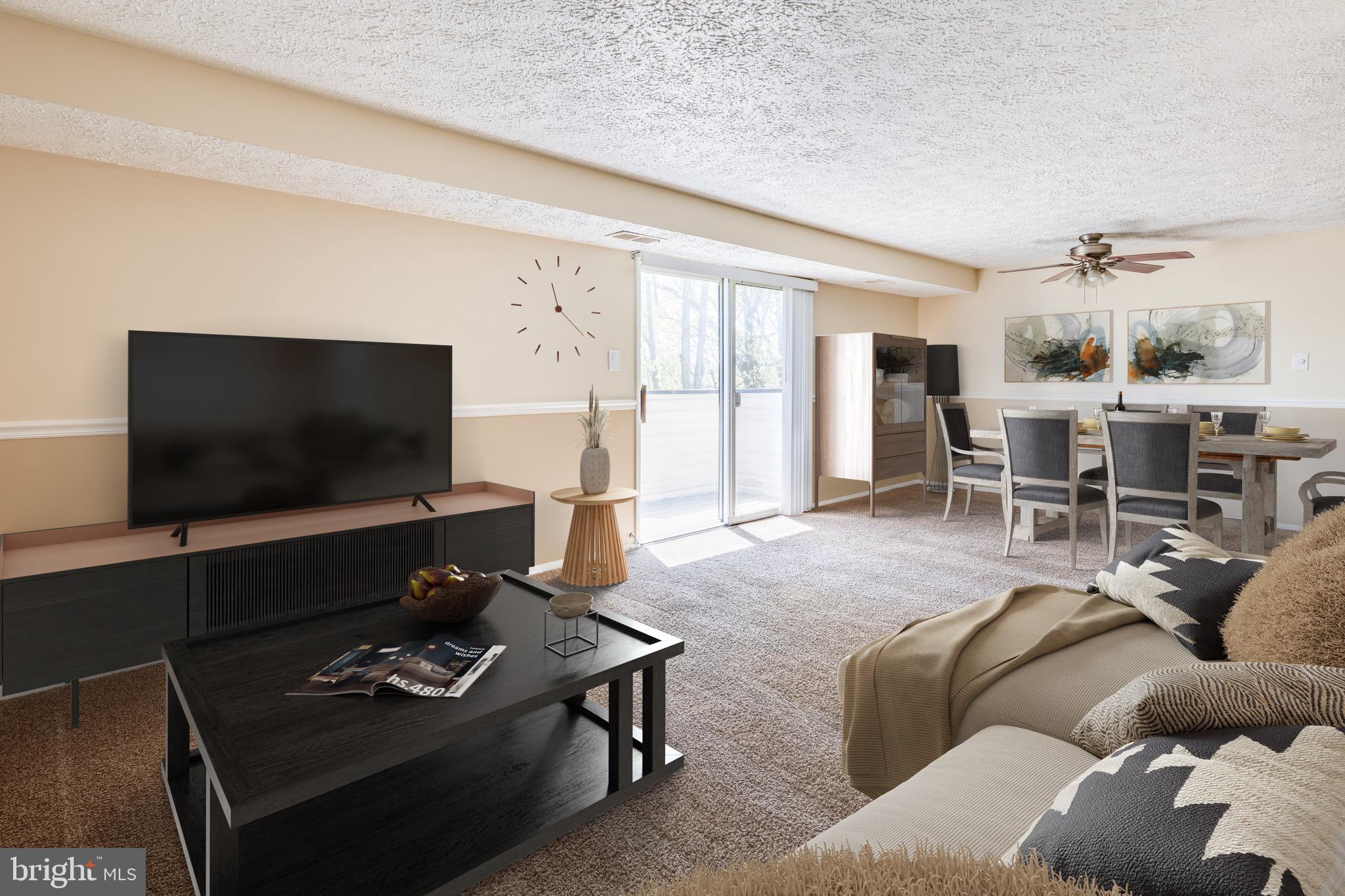 19509 Gunners Branch Road, Unit 633 Germantown, MD 20876 - Photo 13 of 32 Virtually Staged Livingroom/dining room.