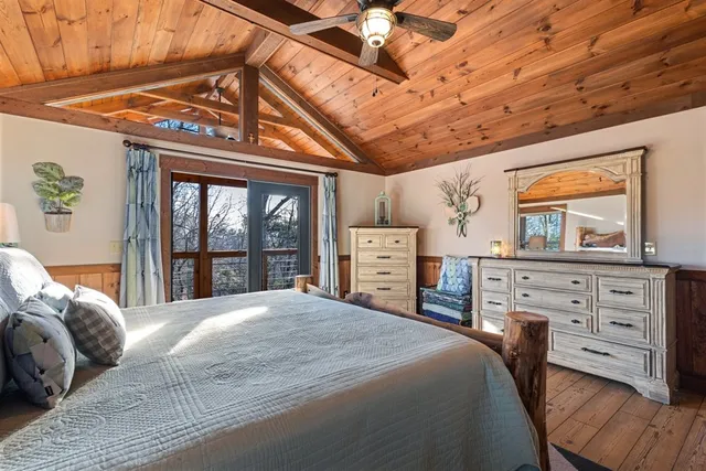 a view of a swimming pool with a lounge chair
