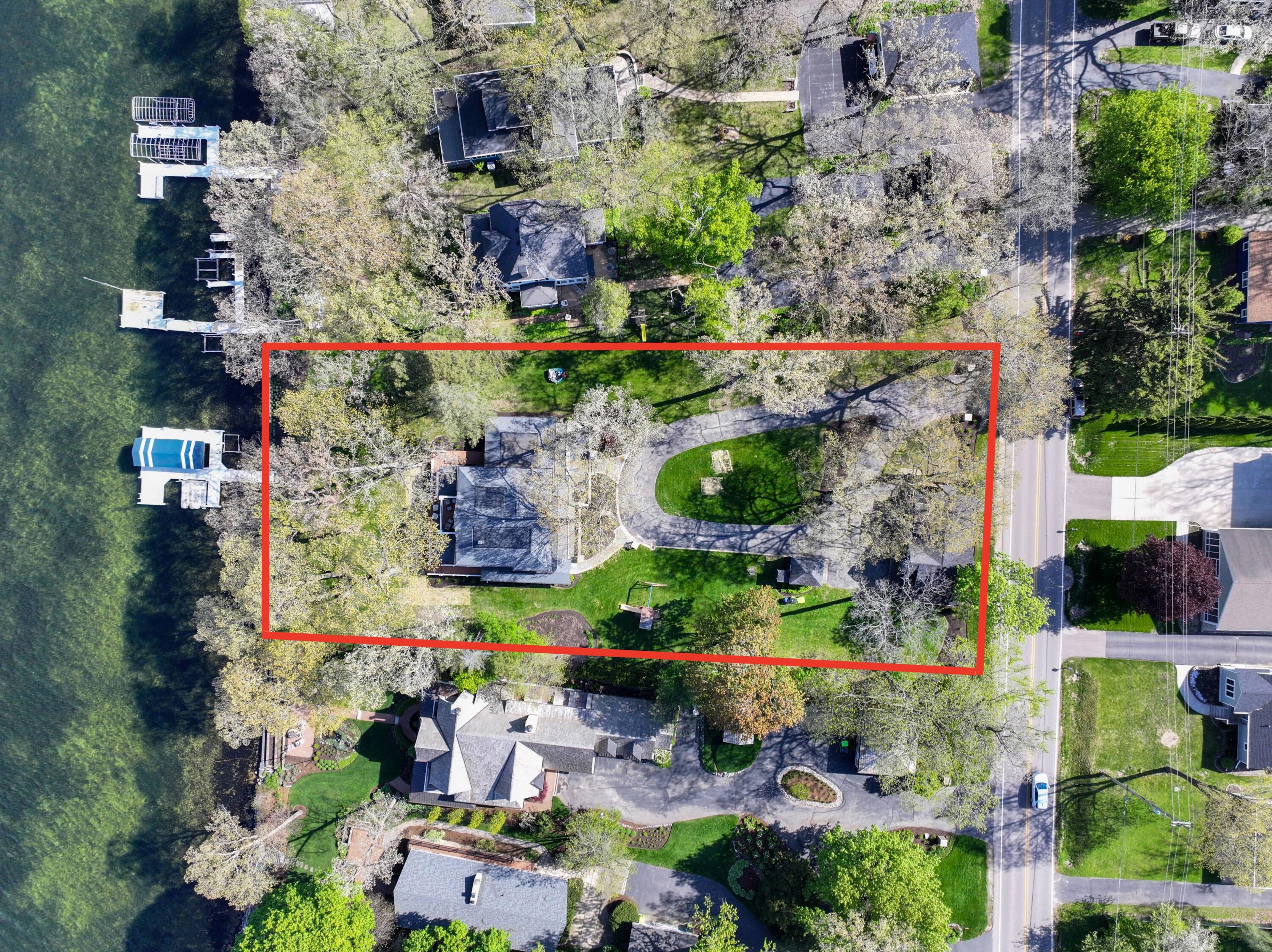 2601 South Shore Drive Delavan, WI 53115 - Photo 43 of 55 Aerial Lakefront Perspective