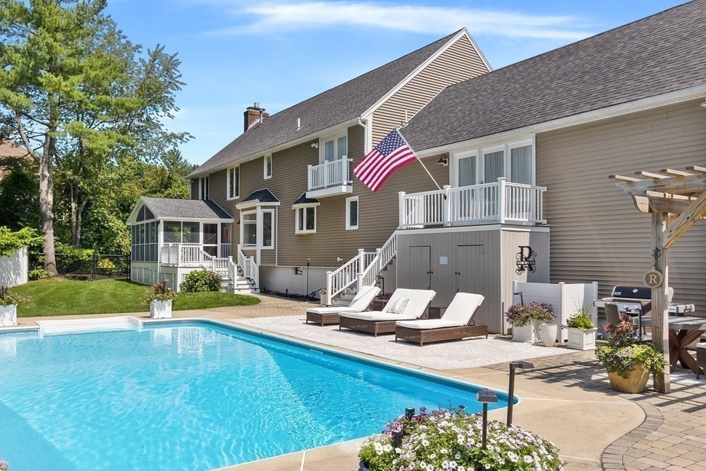 6 David Drive Andover, MA 01810 - Photo 34 of 41 a view of a house with pool and chairs