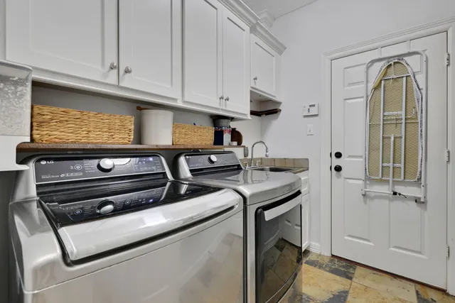 a view of kitchen and utility room