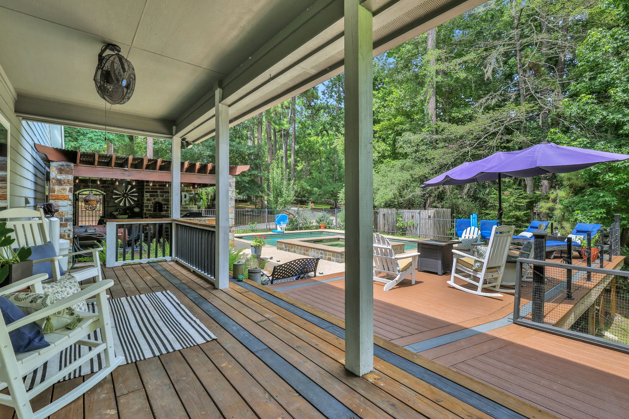 991 Kings Way Coldspring, TX 77331 - Photo 35 of 49 a view of balcony with wooden floor