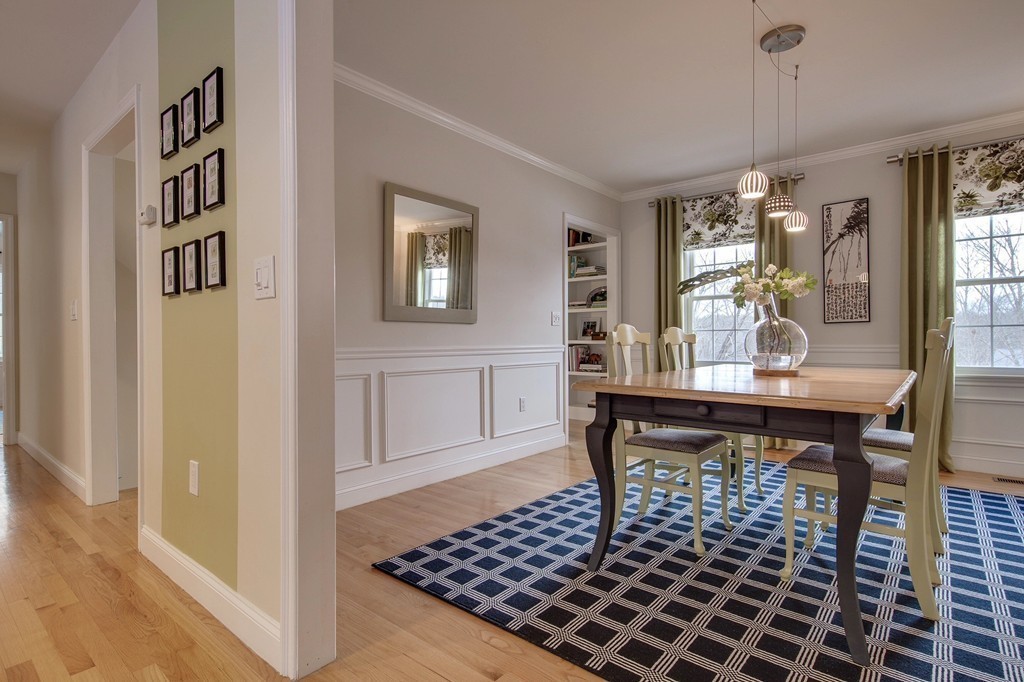 55 Glendale Road Boxford, MA 01921 - Photo 8 of 29 a dining room with wooden floor and window