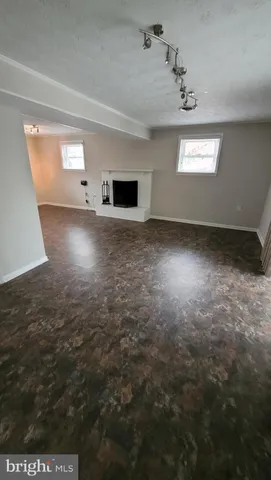 view of a room with racks on the wall