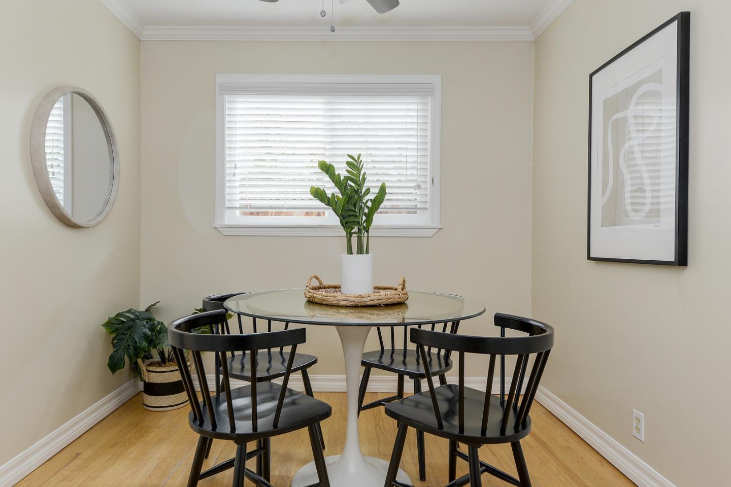 10510 Creston Drive Los Altos, CA 94024 - Photo 7 of 25 a view of a dining room with furniture and wooden floor
