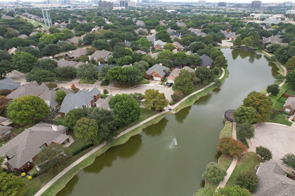 14592 Greenleaf Court Addison, TX 75001 - Photo 26 of 30 an aerial view of residential houses with outdoor space and lake view