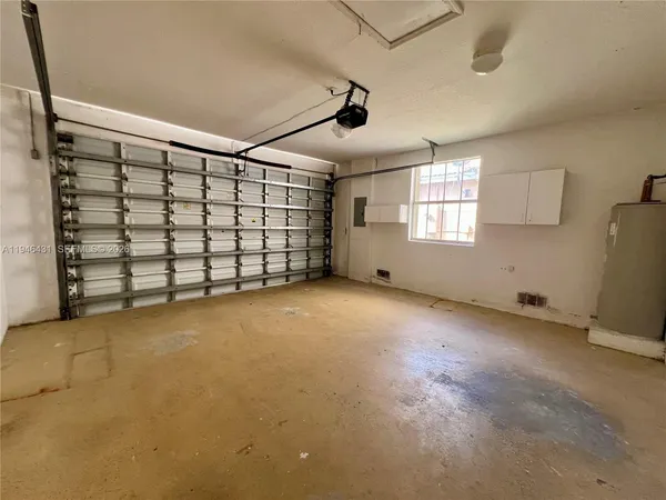 a view of a garage