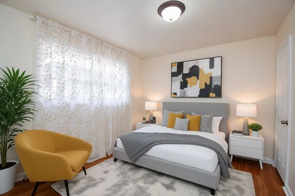 a view of a livingroom with a fireplace