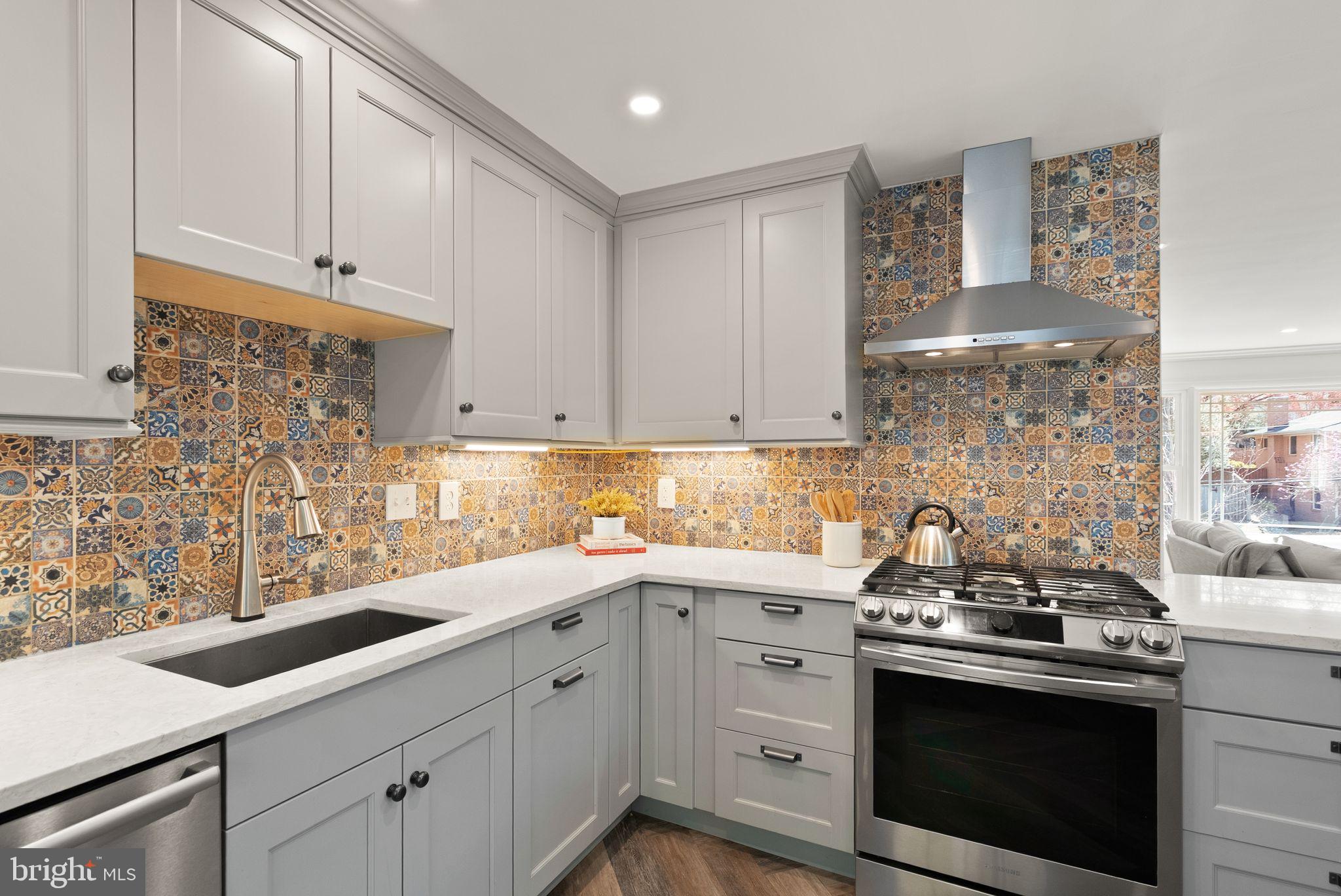 3802 Cameron Mills Road Alexandria, VA 22305 - Photo 18 of 64 Colorful Ceramic Tile Backsplash