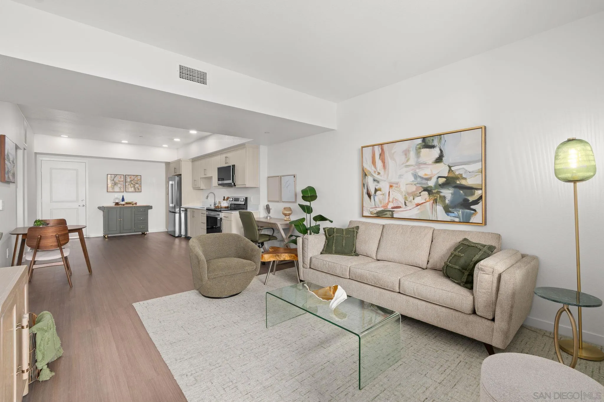 2724 El Cajon Boulevard, Unit 602 San Diego, CA 92104 - Photo 10 of 21 a living room with furniture and wooden floor