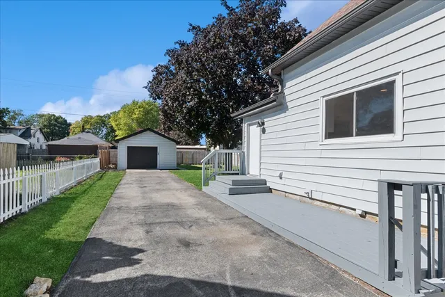 a view of a house with a patio