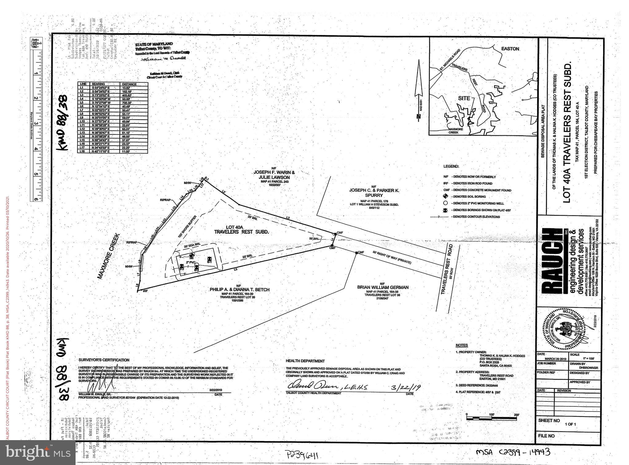 Travelers Rest Road Easton, MD 21601 - Photo 3 of 20 Recorded Plat