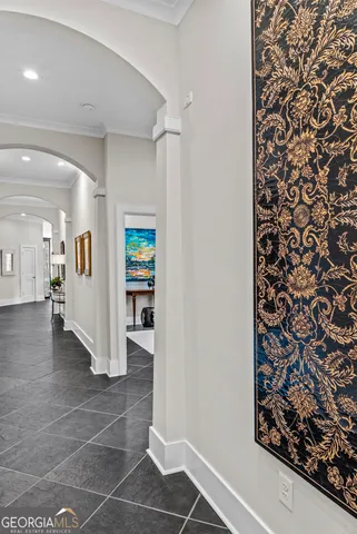 a view of entryway with livingroom