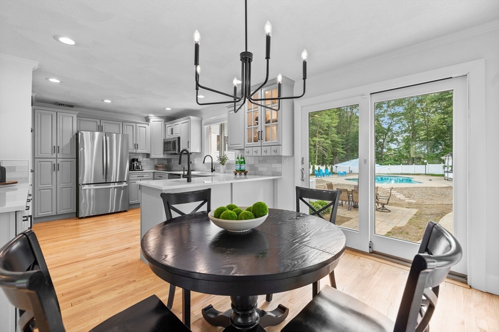 77 Bourque Road Lynnfield, MA 01940 - Photo 7 of 41 a view of a dining room with furniture window and outside view