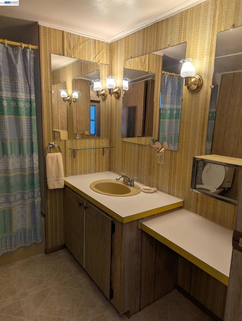 3913 Castro Valley Boulevard Castro Valley, CA 94546 - Photo 22 of 33 a bathroom with a sink and a mirror