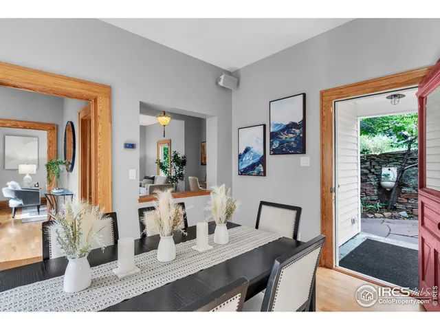 a view of living room and dining room