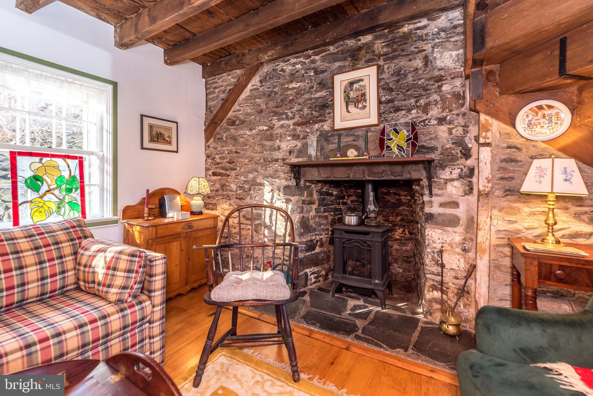 213 River Road Pipersville, PA 18947 - Photo 5 of 37 Stone Fireplace with propane insert