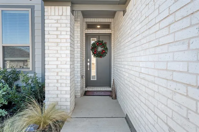 a view of front door of house