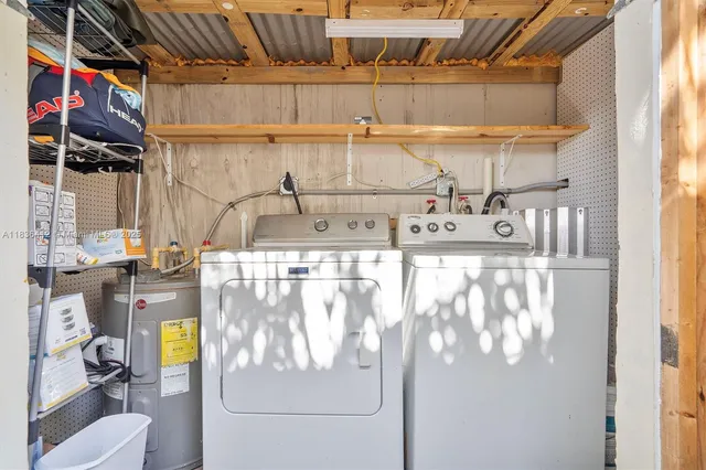a close view of water heater room