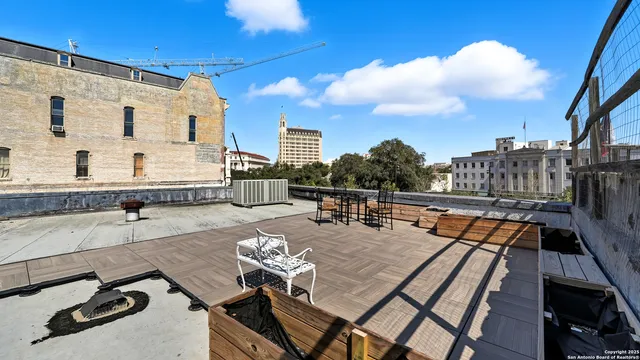 a outdoor view with a sitting space