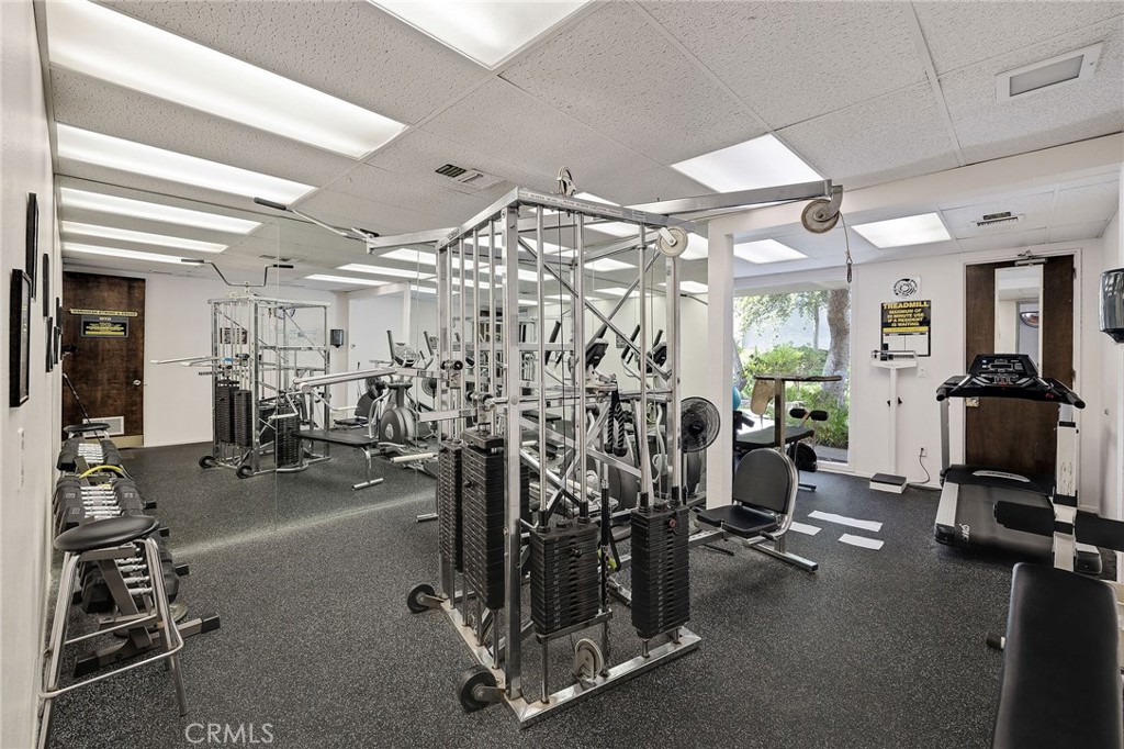 3604 West Estates Lane, Unit 114 Rolling Hills Estates, CA 90274 - Photo 35 of 59 a view of a room with gym equipment