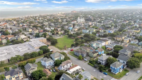 an aerial view of multiple houses