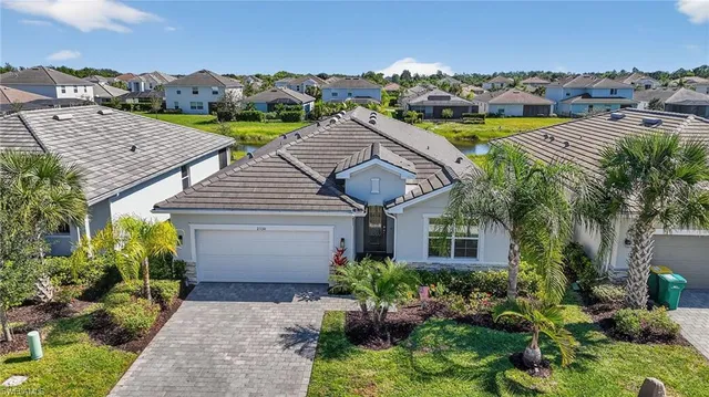 a aerial view of a house with a garden and plants