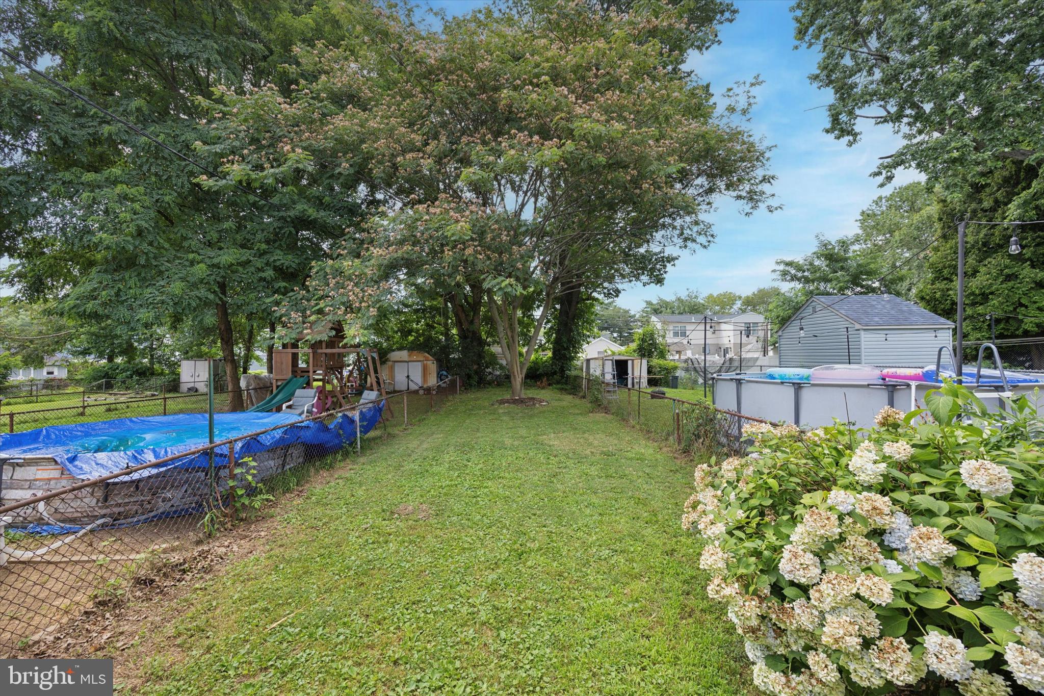 12136 Sweet Briar Road Philadelphia, PA 19154 - Photo 27 of 33 a view of a garden with plants and large trees