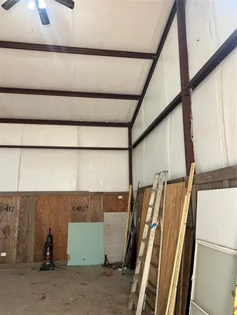a view of a garage