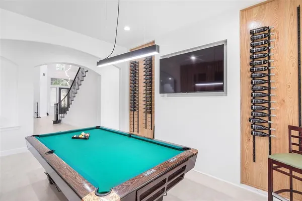 a bathroom with a shower and a tub