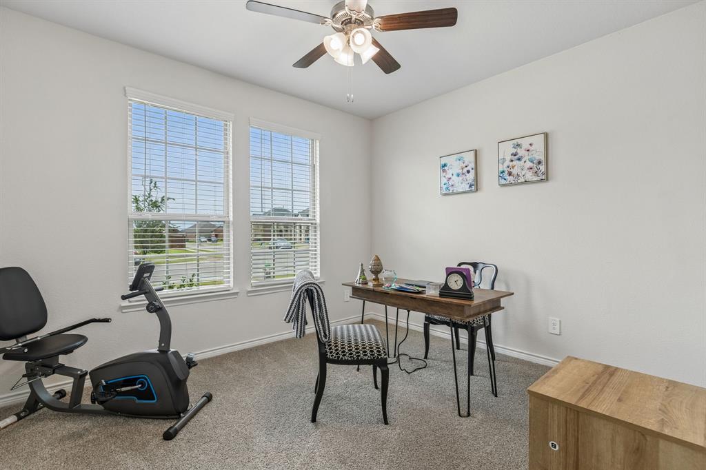 10313 Geode Street Aubrey, TX 76227 - Photo 6 of 13 Room with two large windows, neutral-toned walls, and plush carpeting