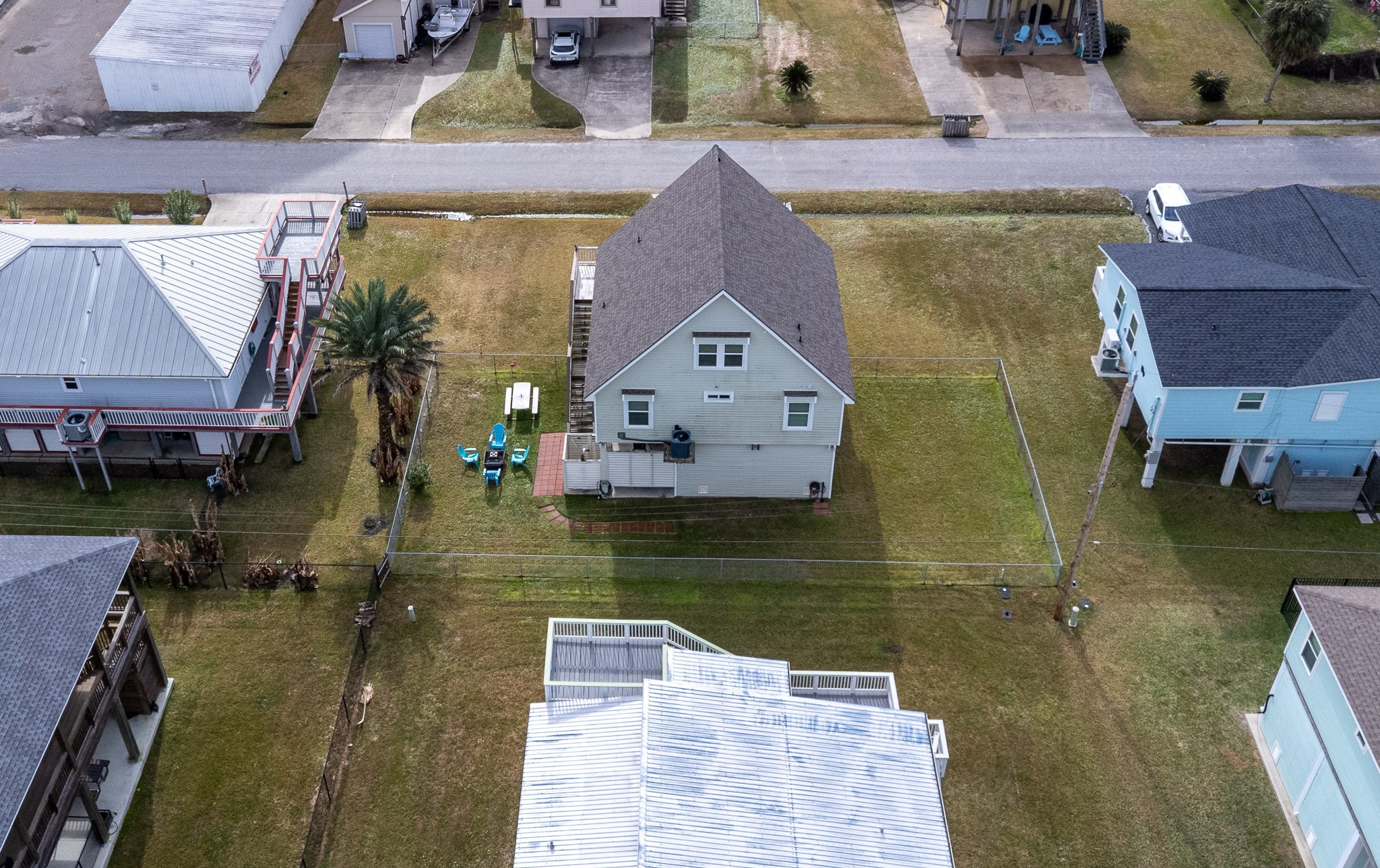 16518 Jean Lafitte Road Jamaica Beach, TX 77554 - Photo 38 of 43 an aerial view of a house with a ocean view