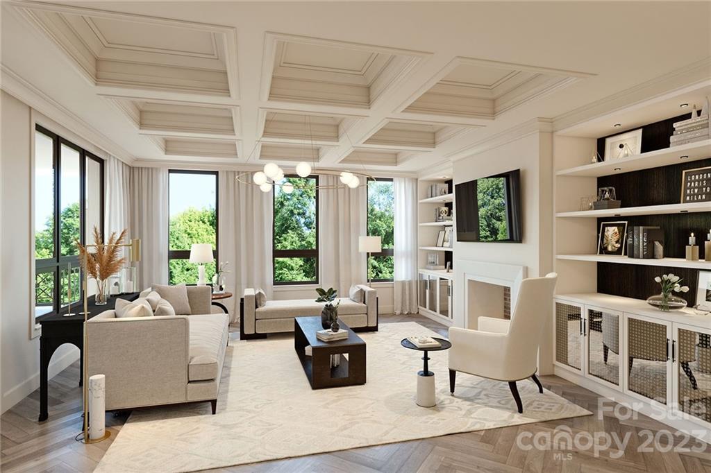 130 Cherokee Road, Unit 103 Charlotte, NC 28207 - Photo 15 of 29 a living room with furniture and a flat screen tv