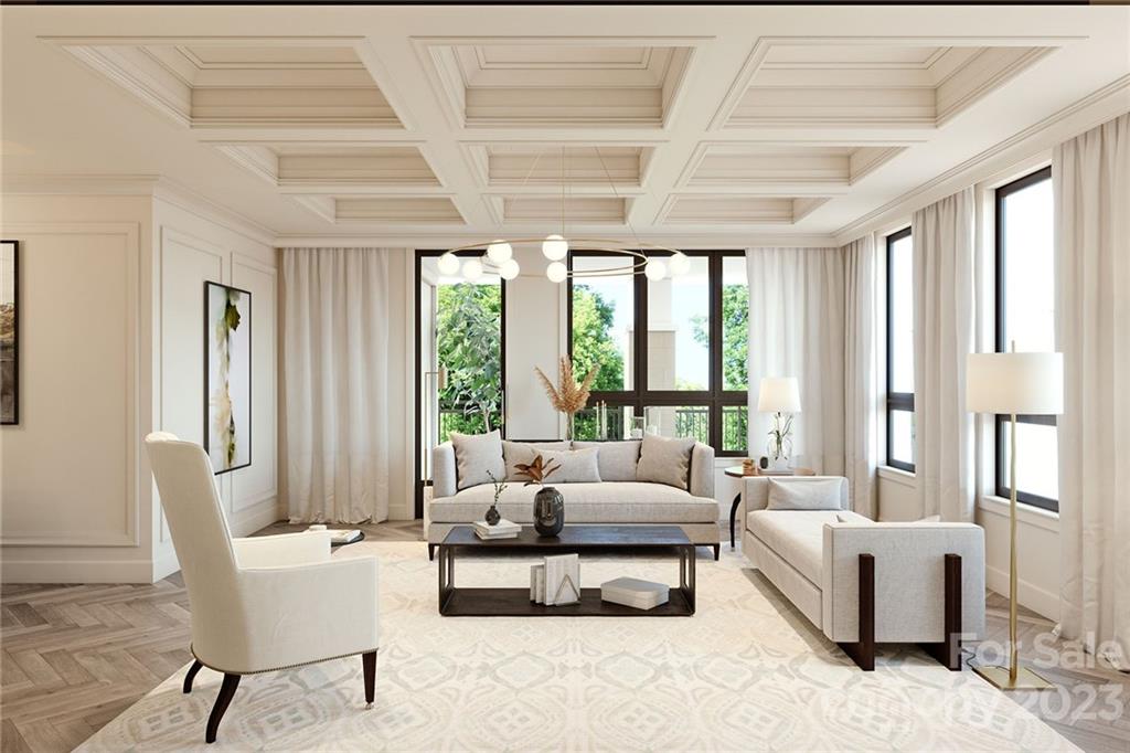 130 Cherokee Road, Unit 103 Charlotte, NC 28207 - Photo 19 of 29 a living room with furniture and a large window