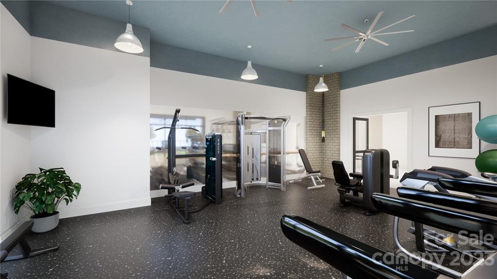 130 Cherokee Road, Unit 103 Charlotte, NC 28207 - Photo 25 of 29 a view of a room with gym equipment