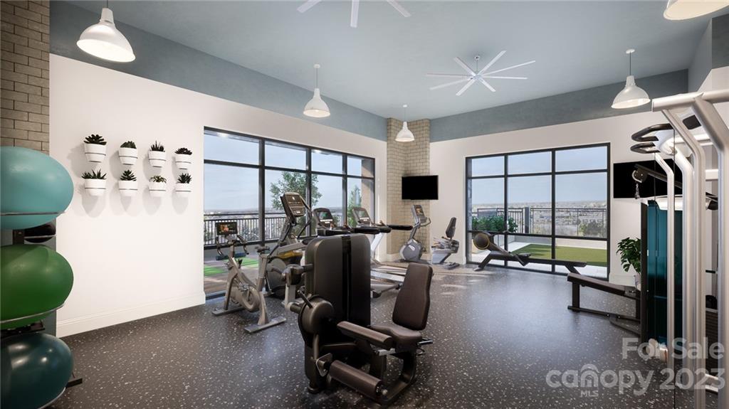 130 Cherokee Road, Unit 103 Charlotte, NC 28207 - Photo 26 of 29 a view of a room with gym equipment