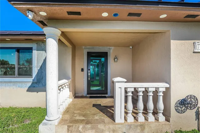 a view of porch with seating space