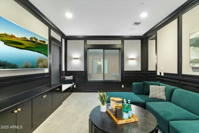 a view of house with deck and outdoor seating