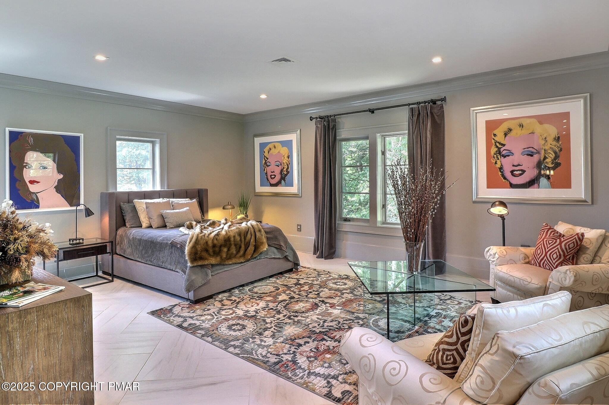 1212 Burger Hollow Road Effort, PA 18330 - Photo 109 of 138 a bedroom with furniture and a large window