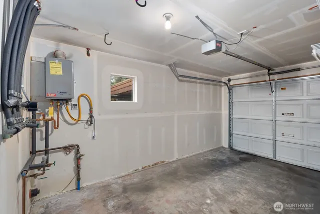 a view of a house with a garage