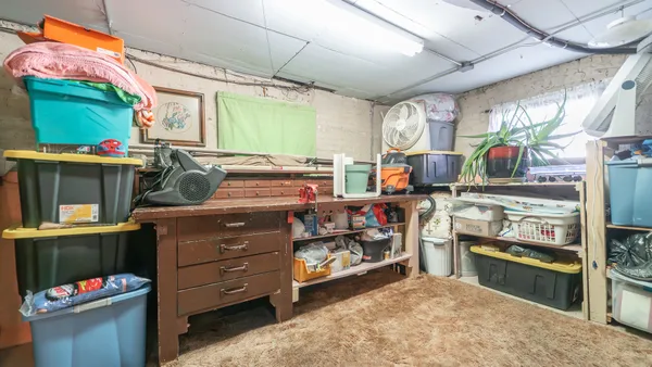 a room with storage and utility