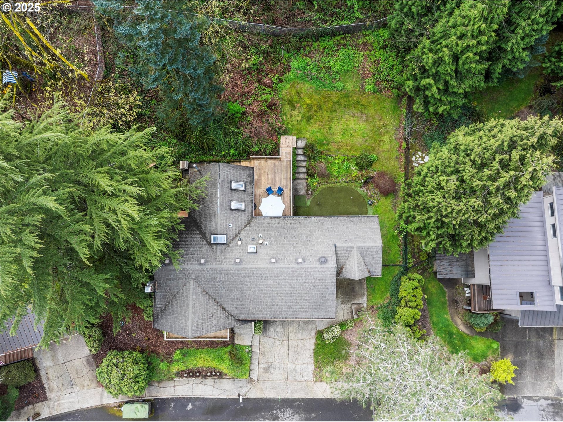 756 Southeast 27th Street Gresham, OR 97080 - Photo 37 of 46 an aerial view of a house with outdoor space and a lake view in back