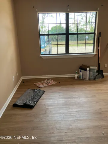 an empty room with a window