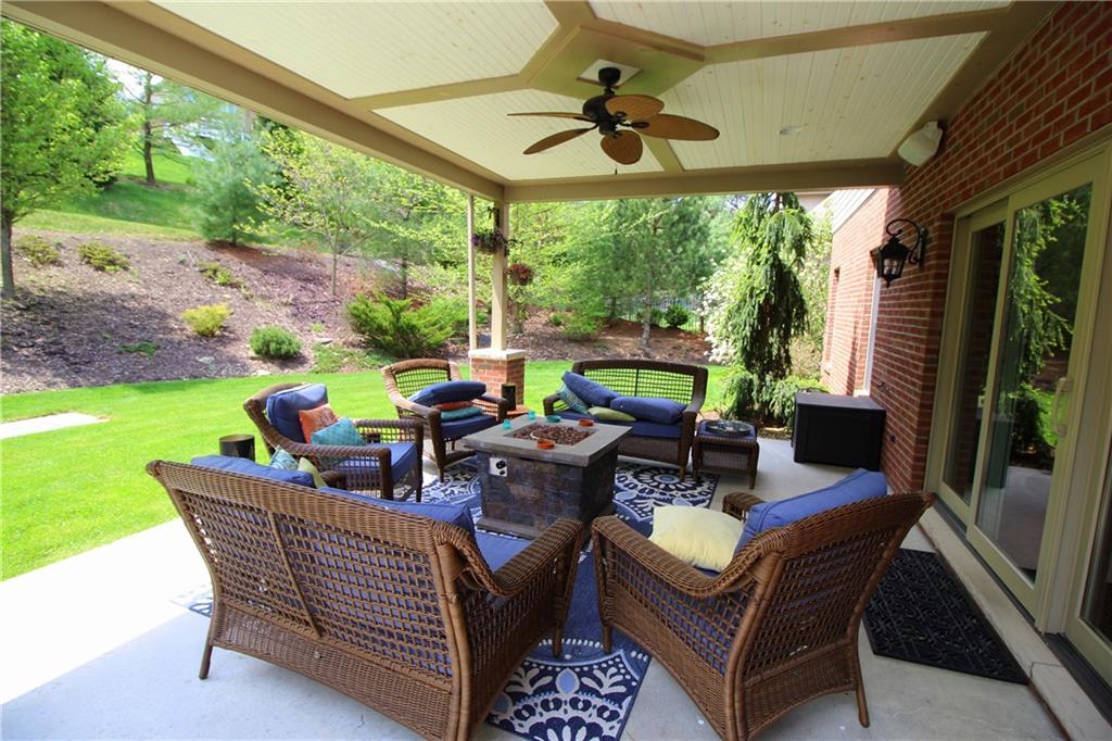 2138 Beams Run Road Jefferson Hills, PA 15025 - Photo 23 of 25 Covered rear patio with ceiling fan.