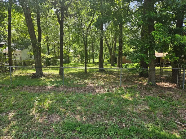 a big yard with lots of green space and trees